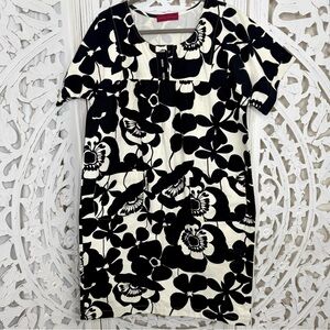 Melissa Masse Black and White Floral Dress